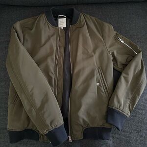 Zara - green bomber jacket